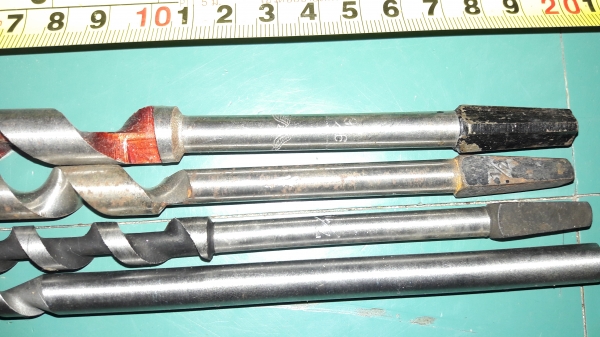 ขายดอกสว่านข้อเสือชุด4ดอกงานเก่าเก็บขนาด9/16,7/16,1/2,1/2ดอกบัว