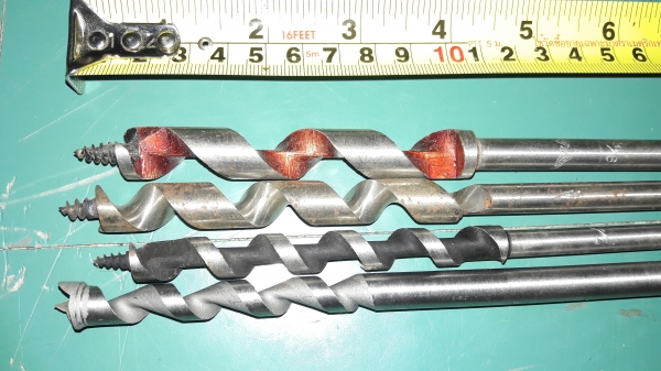 ขายดอกสว่านข้อเสือชุด4ดอกงานเก่าเก็บขนาด9/16,7/16,1/2,1/2ดอกบัว