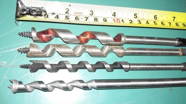 ขายดอกสว่านข้อเสือชุด4ดอกงานเก่าเก็บขนาด9/16,7/16,1/2,1/2ดอกบัว