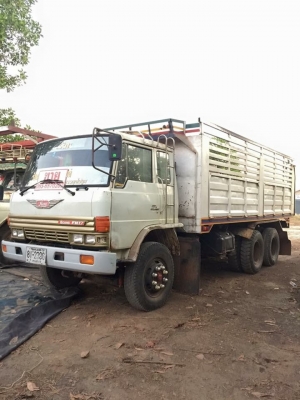 ขายHino 195 แรง. 2เพลาดั้ม. สโลอินเตอ ยางเตม. เครื่องดีคลัทชีสวย
