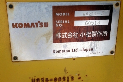 KOMATSU WA200-3 นำเข้าจากญี่ปุ่น โทร.090-986-2521 อ๊อบ