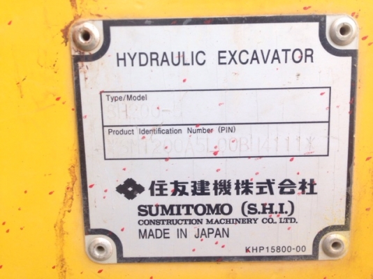 รถขุด Sumitomo SH200-5 นำเข้าจากญี่ปุ่น สนใจโทร. 080-6565422 (หนิง)