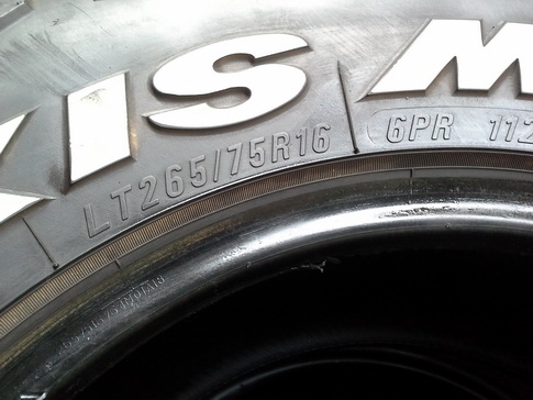 Maxxis MT 764 ขนาด 265/75/16 ปี12 สภาพดี 1ชุด