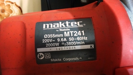 เครื่องตัดไฟเบอร์14นิ้ว Maktec MT241 สภาพใหม่ ราคาถูกมาก เครื่องตัดไฟเบอร์14นิ้ว Maktec MT241 สภาพใหม่ ราคาถูกมาก