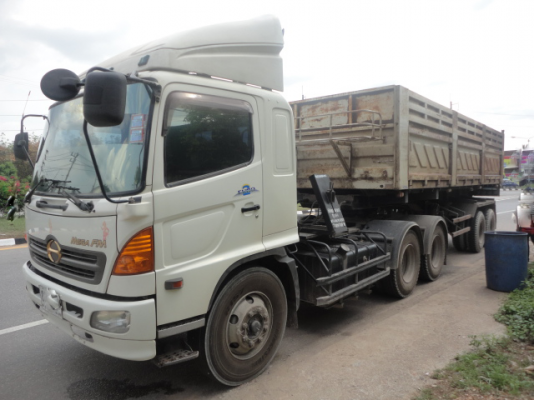 10 ล้อหัวลาก HINO 260 พร้อมหางดั้ม 2 เพลา ปี 47 พร้อมใช้