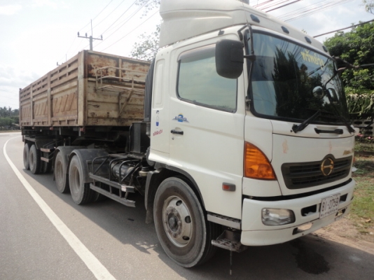 10 ล้อหัวลาก HINO 260 พร้อมหางดั้ม 2 เพลา ปี 47 พร้อมใช้