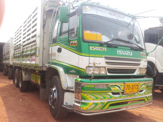 ต้องการขาย ISUZU320Hpปี 49ไม่ดั๊ม  แม่-ลูก 3เพลา คอกเหล็ก มีจำนวน 3 พ่วง