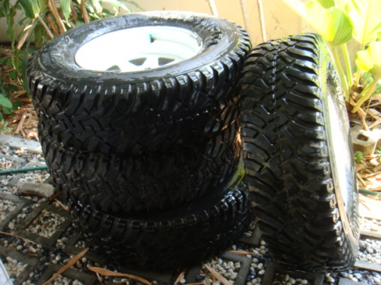 ขายกระทะล้อเลื่อนออฟเซ็ต+ยาง30 ใส่ CARIBIAN