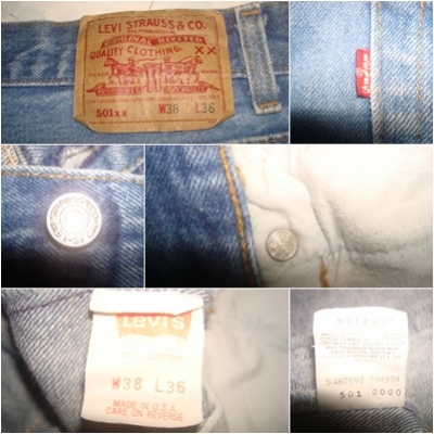 # 8501 # ยีนส์ Levi's 501 ผ้าทราย ของแท้ มือสอง เอว 37 ยาว 31 แป๊กเงิน ตะเข็บสวยๆ made in usa
