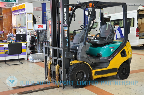ขายรถโฟล์คลิฟท์มือสอง KOMATSU รุ่น FD15C-658111 ราคา 275,000 บาท นำเข้าจากญี่ปุ่น ไม่เคยใช้งา่นในไทย