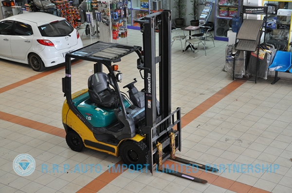 ขายรถโฟล์คลิฟท์มือสอง KOMATSU รุ่น FD15C-658111 ราคา 275,000 บาท นำเข้าจากญี่ปุ่น ไม่เคยใช้งา่นในไทย