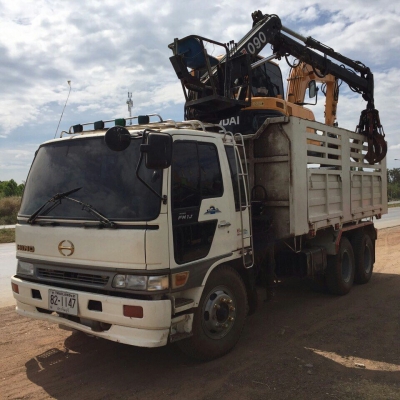 สิบล้อ ฮีโน่ FL176 HO6D195ดั้ม 2เพา ติดเฮียบ4ตัน สภาพดีสวยพร้อมใช้งาน ทะเบียนพร้อมโอน