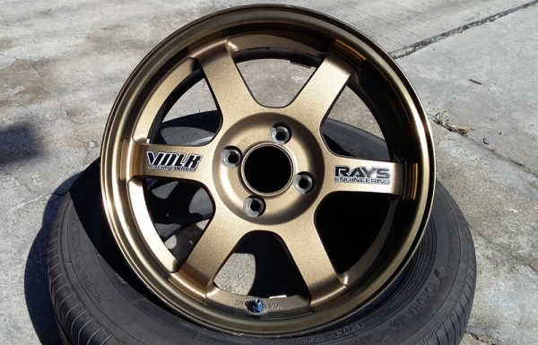 เศษล้อ,TE37 แท้ สี'BRปี03 15X6.5 Of35 4H100 9,000