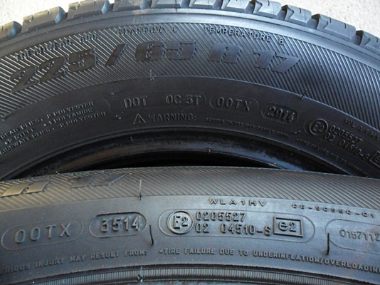 ยางขอบ17 มิชลิน 225-65-R17ลงพื้นปี15 (2เส้น2,500) ยางขอบ17 มิชลิน 225-65-R17ลงพื้นปี15 (2เส้น2,500)