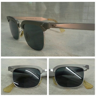 อภิมหาเทพแว่นตาตัวพ่อบิดา  รุ่นหายาก!  ซุปเปอร์ซีรี่!  ทองขาว! (White Gold)  AO American Optical alum. USA 10-12KGF.