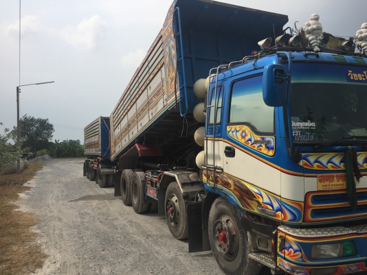 ขาย รถบรรทุก 24 ล้อพ่วง แม่-ลูก ดั้มพ์มิเนียม ยี่ห้ออีซุซุ GIGA360 แรงม้า เครื่อง6WA1 360แรง