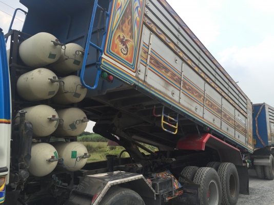 ขาย รถบรรทุก 24 ล้อพ่วง แม่-ลูก ดั้มพ์มิเนียม ยี่ห้ออีซุซุ GIGA360 แรงม้า เครื่อง6WA1 360แรง