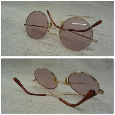 แว่นตาโกลด์ฟิลด์คู่บารมี จอห์น เลนนอน  ALGHA 20 made in England 20K