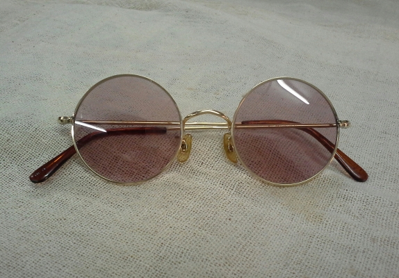 แว่นตาโกลด์ฟิลด์คู่บารมี จอห์น เลนนอน  ALGHA 20 made in England 20K