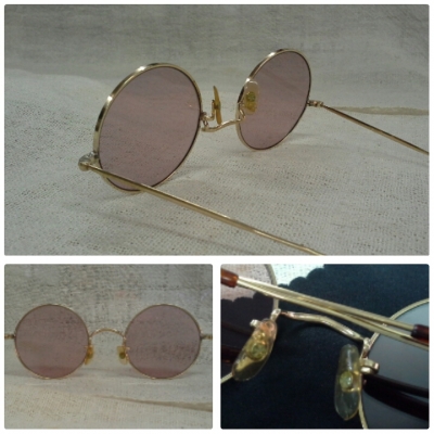 แว่นตาโกลด์ฟิลด์คู่บารมี จอห์น เลนนอน  ALGHA 20 made in England 20K