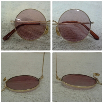 แว่นตาโกลด์ฟิลด์คู่บารมี จอห์น เลนนอน  ALGHA 20 made in England 20K