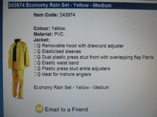 ขายเสื้อฝนอย่างดีสำหรับนักเล่นเรือและนักตกปลา(ปิดการขายขอบคุณtruck2hand)