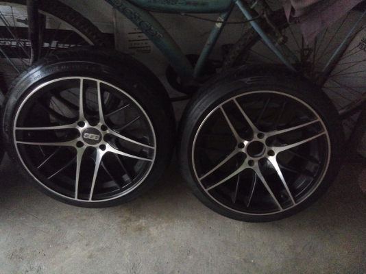 แม็ก BBS ขอบ 15 กว้าง 8 ออฟ 25 พร้อมยางปลิ้นๆ แนวๆ ราคา 8500