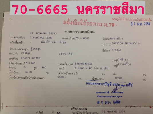 รถบรรทุก 6 ล้อ ยาว 7.20 ม.