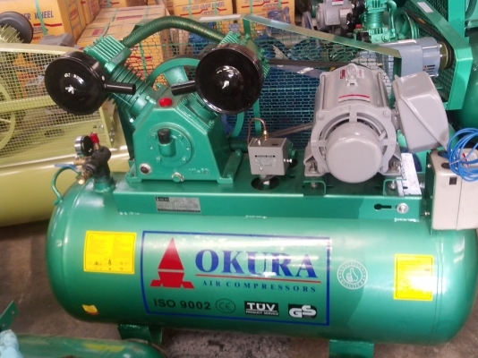 ขายปั๊มลม 265 L.ถังสั้น มอเตอร์มิตรซู 3 HP 2 สาย ใหม่ทั้งชุด