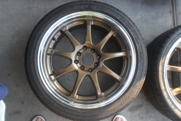 ล้อแม็ก17นิ้ว4รู100/114 พร้อมยาง สวยๆ 4 ล้อ ราคา 6750 บาท