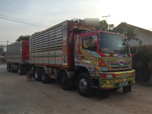 ขายรถพ่วง HINO 344 ปี 53 ดั้มมิเนียมซีทีทรัค คอกเกษตร เครื่องเดิม เกียร์เดิม ยางดี