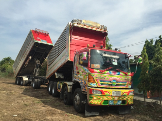 ขายรถพ่วง HINO 344 ปี 53 ดั้มมิเนียมซีทีทรัค คอกเกษตร เครื่องเดิม เกียร์เดิม ยางดี