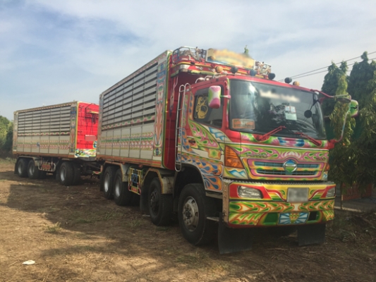 ขายรถพ่วง HINO 344 ปี 53 ดั้มมิเนียมซีทีทรัค คอกเกษตร เครื่องเดิม เกียร์เดิม ยางดี
