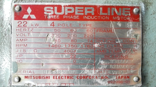 Sale>> มอเตอร์ Mitsubishi 30 HP. 1450 RPM. 380 V. ทุ่นเดิม วิ่งนิ่ม เดินเงียบ พร้อมใช้งาน จัดส่งทั่วประเทศครับ!! Sale>> มอเตอร์ Mitsubishi 30 HP. 1450 RPM. 380 V. ทุ่นเดิม วิ่งนิ่ม เดินเงียบ พร้อมใช้งาน จัดส่งทั่วประเทศครับ!!