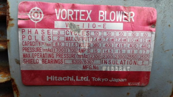 Sale>> ริงโบวเวอร์ Hitachi ดูด-เป่า 10 HP. 380 V ทุ่นเดิม วิ่งเงียบ เดินนิ่มครับ