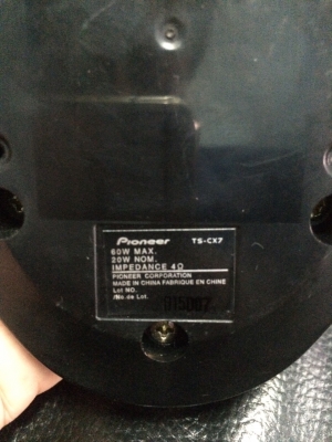 ลำโพงCENTER FULL RANGE PIONEER TS-CX7 60W สภาพสวย มือ2 ญี่ปุ่น