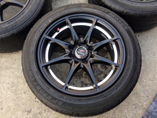 แม็กYachiyodaขอบ15"4รู100&amp;114+ยางDunlop195/55/15 ปี12+11 ยกชุด8,700.฿