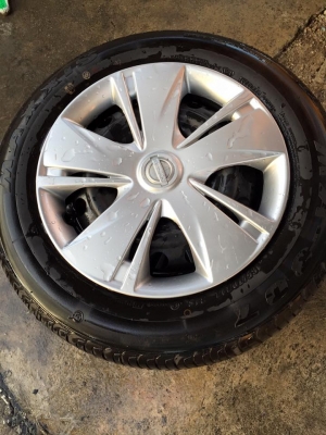 ขายล้อกระทะเหล็กนิสสัน อเมร่า ขอบ 14 ถอดป้ายแดง ชุดละ 5000 บาท