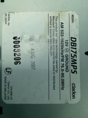 CLARION DB175MPS MP3-RW CD-RW AUX ปรีเอ้า1ชุด มือ2 ญี่ปุ่น