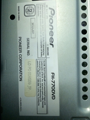 Pioneer FH-770DVD 24Bit USB MP4 DVD MP3 CD AUX ปรีเอ้า3ชุด ต่อกล้องมองหลังและกล้องหน้าบันทึกได้ กราฟฟิก เมนูอังกฤษ มือ2 ญี่ปุ่น