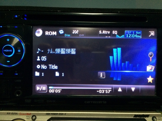 Pioneer FH-770DVD 24Bit USB MP4 DVD MP3 CD AUX ปรีเอ้า3ชุด ต่อกล้องมองหลังและกล้องหน้าบันทึกได้ กราฟฟิก เมนูอังกฤษ มือ2 ญี่ปุ่น