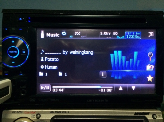 Pioneer FH-770DVD 24Bit USB MP4 DVD MP3 CD AUX ปรีเอ้า3ชุด ต่อกล้องมองหลังและกล้องหน้าบันทึกได้ กราฟฟิก เมนูอังกฤษ มือ2 ญี่ปุ่น