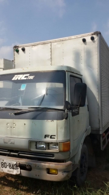หกล้อ ฮีโน่ FC120ชุปเปอร์เสีย บรรทุกตู้แห้ง ประตูท้ายลิฟ ไฮโลริส ช่วงยาว5.50ม สภาพพร้อมใช้ สวยบางเดิม ทะเบียนพร้อมโอน