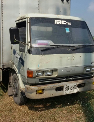 หกล้อ ฮีโน่ FC120ชุปเปอร์เสีย บรรทุกตู้แห้ง ประตูท้ายลิฟ ไฮโลริส ช่วงยาว5.50ม สภาพพร้อมใช้ สวยบางเดิม ทะเบียนพร้อมโอน