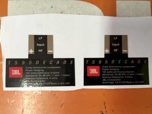 ขายโลโก้ JBL รุ่น TM Series สีส้มของแท้บริษัทมหาจักร