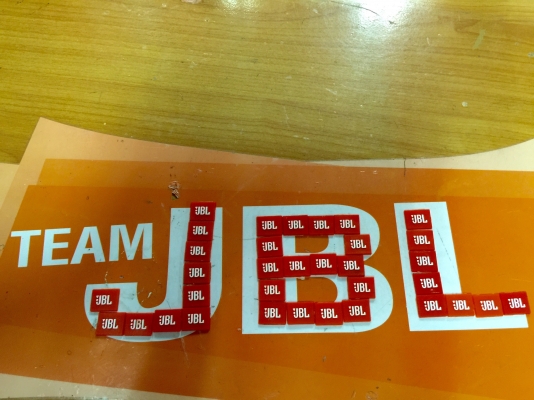 ขายโลโก้ JBL รุ่น TM Series สีส้มของแท้บริษัทมหาจักร