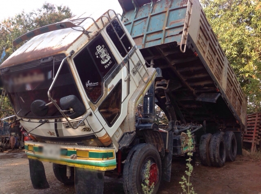 ขายรถบรรทุกสิบล้อดัมพ์ Mitsubishi turbo TF#08xx เครื่องเดิม 6D16 turbo-220 แรง ปี 37 ทะเบียนพร้อม