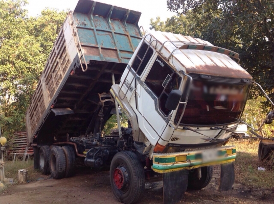 ขายรถบรรทุกสิบล้อดัมพ์ Mitsubishi turbo TF#08xx เครื่องเดิม 6D16 turbo-220 แรง ปี 37 ทะเบียนพร้อม