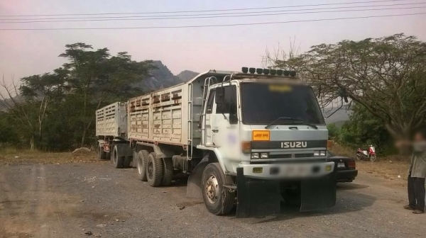 ขายรถพ่วง ISUZU FXZ23NFPFR เครื่องเดิม 240 แรง ปี 47 กระบะดัมพ์อู่ไทยเทรลเลอร์ ลูก 2 เพลา