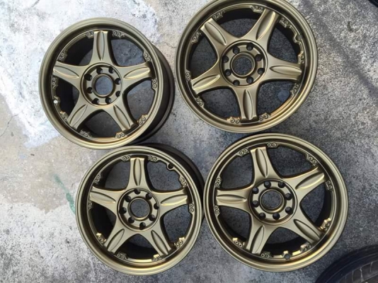 ขายล้อแม็ก lenso 5ก้าน สวยๆ สีน้ำตาลทอง